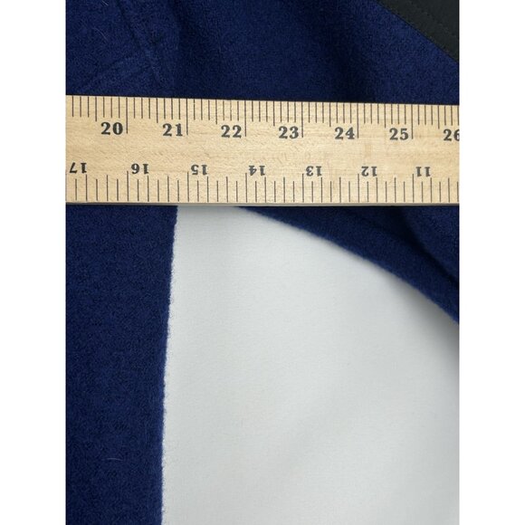 IBEX Men’s Large 100% New Wool Heavy Jacket Sweater Coat Black/  Blue Zip up USA - Picture 4 of 16